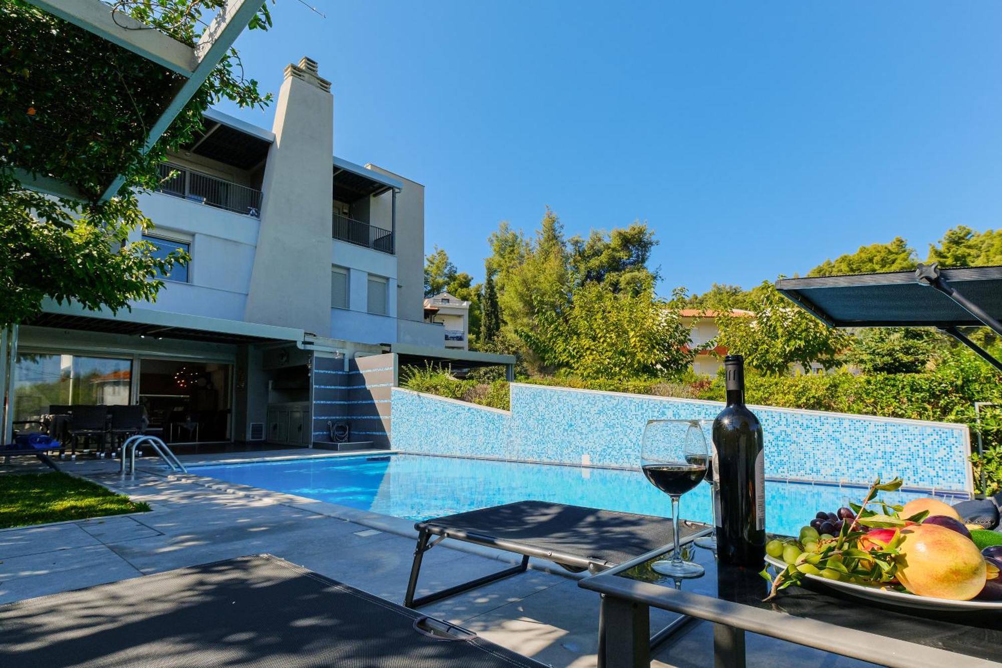 Deluxe Chrousso Pool Villa Paliouri Buitenkant foto